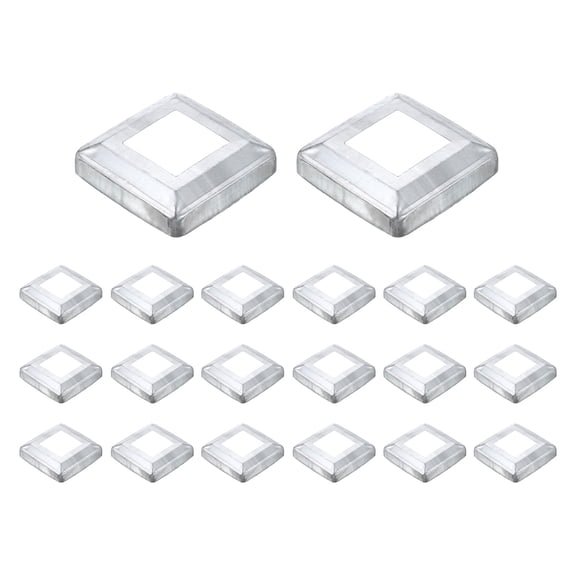 20Pack Post Base Cover, 3.75x3.75 Metal Integral Style Post Skirt Porch Column Wrap(1.75x1.75)