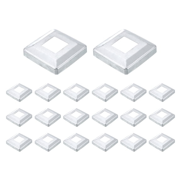 20Pack Post Base Cover, 4.25x4.25 Metal Integral Style Post Skirt Porch Column Wrap(1.75x1.75)