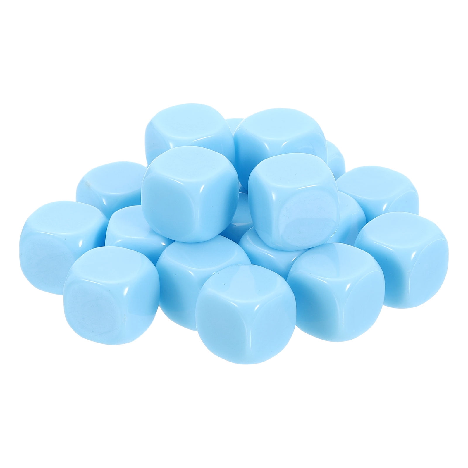 20pack rounded blank six sided dice 16mm 0 6inch acrylic dice light