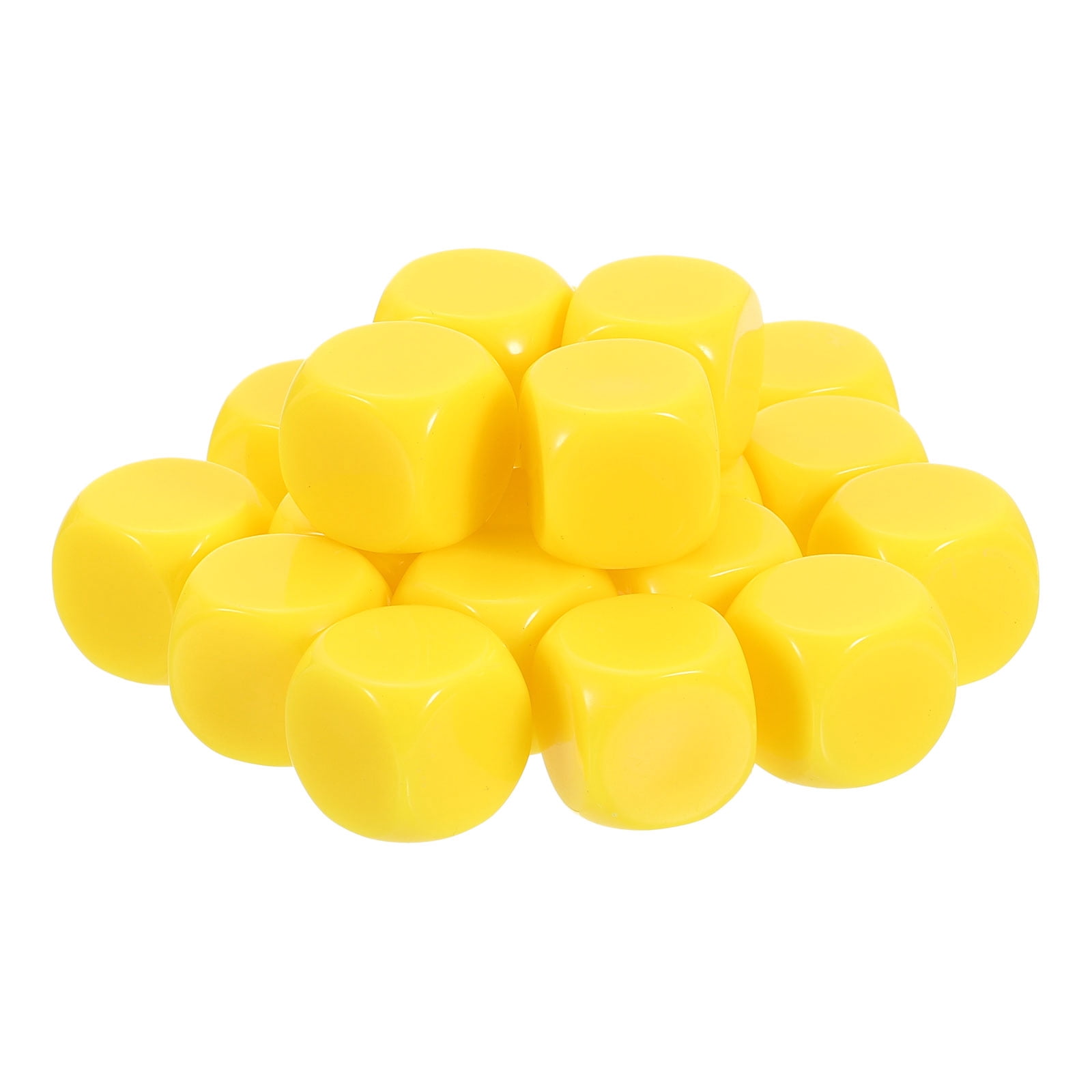 Lot De 50 Dés Vierges Acrylique 16 Mm – Faces Lisses Pour DIY, Enseignement, Jeux De Société – Personnalisables Au Stylo