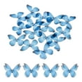 thumbnail image 1 of 20Pack Sheer Mesh Butterfly Appliques, 50mm Butterflies Patch, Blue Black, 1 of 7