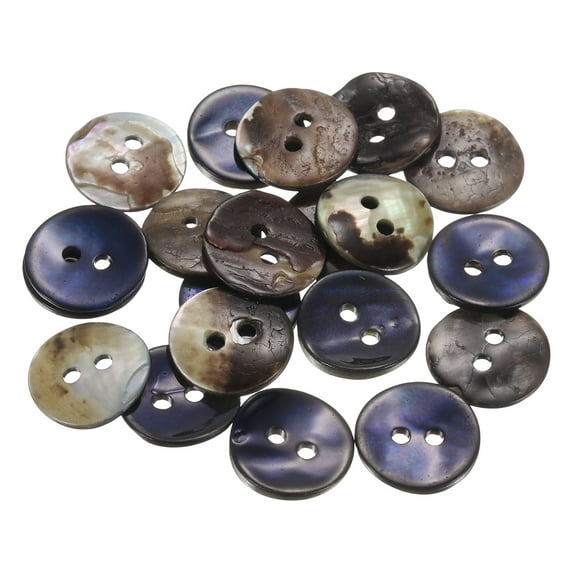 20Pack Shell Buttons, 12.5mm 2 Hole Mother of Pearl Sewing Buttons, Dark Blue