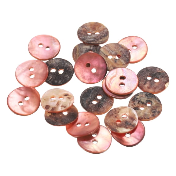 20Pack Shell Buttons, 15mm 2 Hole Mother of Pearl Sewing Buttons, Pink
