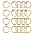 thumbnail image 1 of 20Pack Spring O Rings, 5/8"(16mm) ID Zinc Alloy Trigger Round Snap Buckle, DIY Accessories Spring Buckle (Gold), 1 of 6