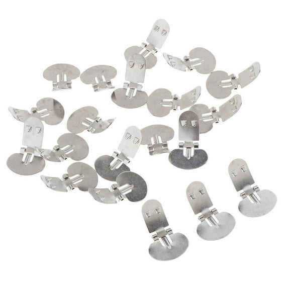 20Pack Stainless Steel Flat Blank Shoe Clothing Clips Findings