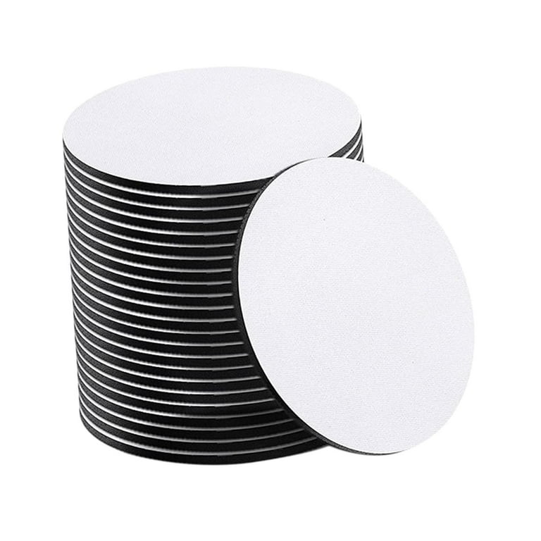 Jippedea Sublimation Blanks Drink Coasters,20 Pcs 3.5 inch MDF White Round Coasters for Crafts Painting Heat Transfer