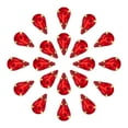 thumbnail image 1 of 20Pack Teardrop Sew on Rhinestone - 8x5mm Glass Teardrop Crystal Rhinestones in Gold Prong Setting (Bright Red), 1 of 6