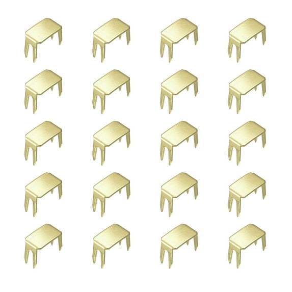 20Pack Zipper Stoppers, #3 Top & Bottom Stops for Rescue Repair, Light Golden