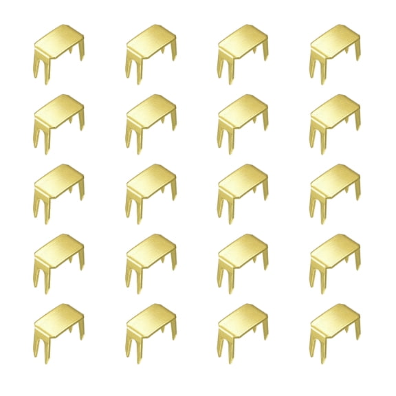 20Pack Zipper Stoppers, #5 Top & Bottom Stops for Rescue Repair, Gold Tone