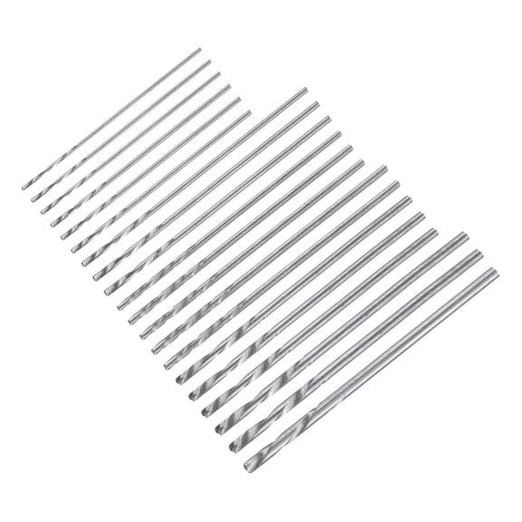 20Packs 0.3-1.6mm Mini Twist Drill Bits, High-Speed Steel Drill Bit Set with Box
