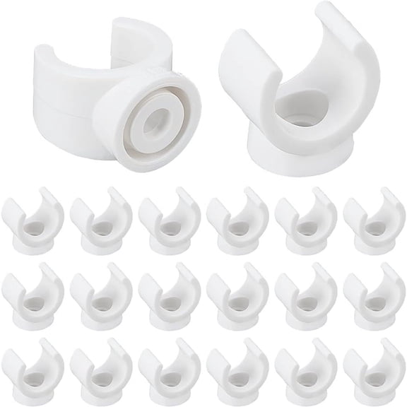 20Packs 4/5-Inch U-Hook PEX Holder TV Tray Replacement Clips PVC Water Pipe Clamps Talon Clamps Pipe Support Fit for 15.5mm OD Pipe Plastic Socket to Fix Corresponding Pipes
