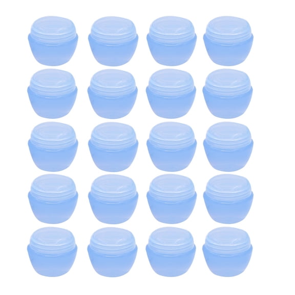 20Packs 5G/5ML Frosted Container Jars with Inner Liner for Scrubs, Oils, Salves, Creams, Lotions, Makeup Cosmetics, Nail Accessories, Beauty Aids(Blue)