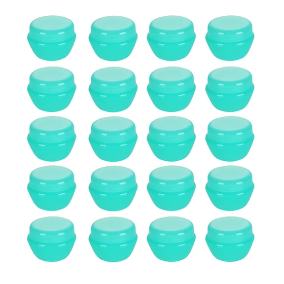 20Packs 5G/5ML Frosted Container Jars with Inner Liner for Scrubs, Oils, Salves, Creams, Lotions, Makeup Cosmetics, Nail Accessories, Beauty Aids(Green)