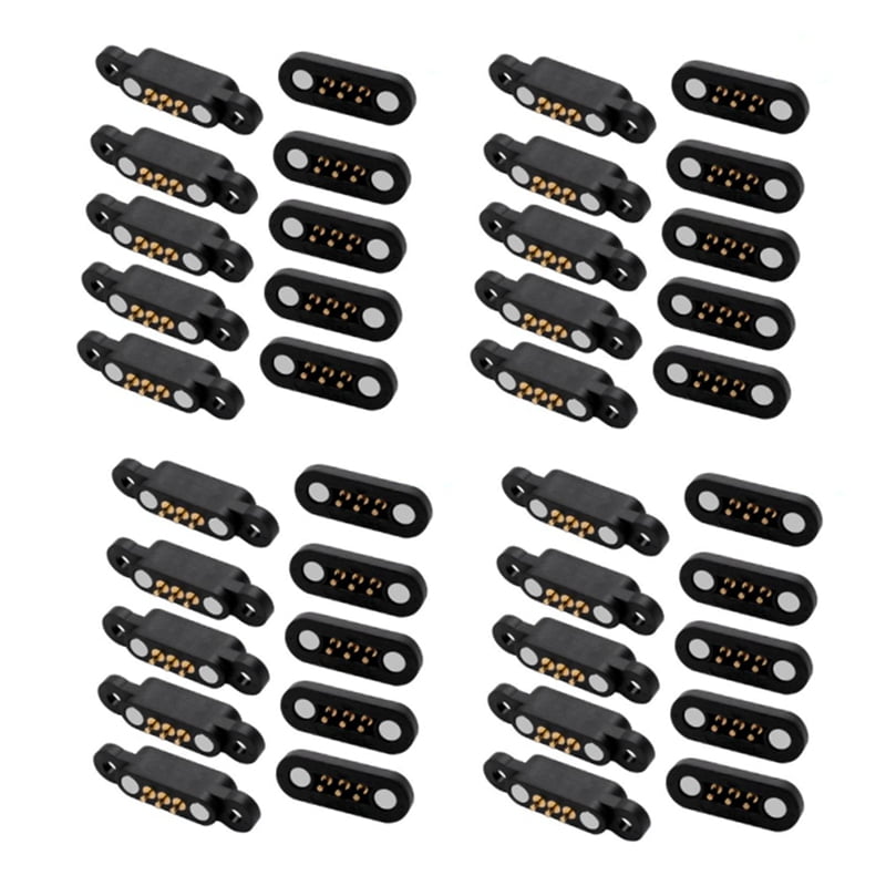 20Pairs 3Pin Spring Loaded Magnetic Pogo Pin Connector 3 Positions ...