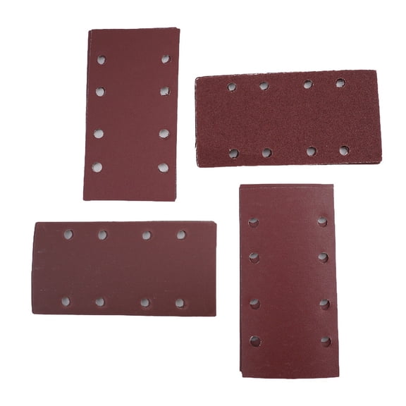 20Pc 185X93Mm 8 Holes Flocking Sand Paper Self-Adhesive Rectangular Polishing