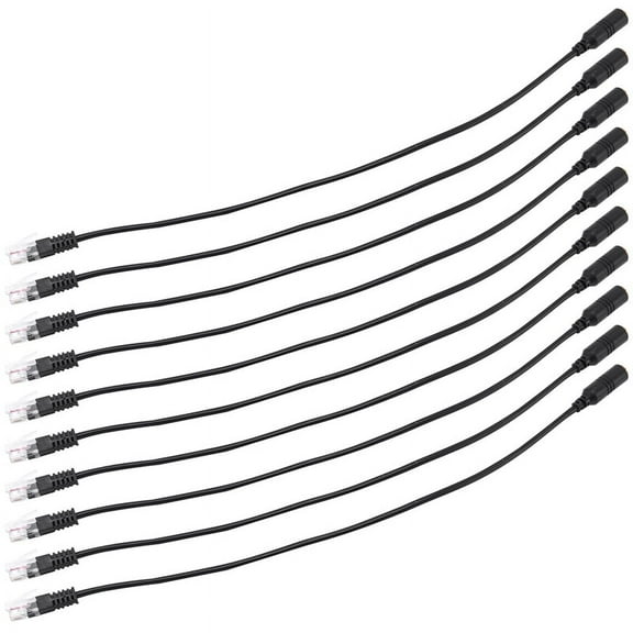 20Pc 3.5mm Stereo Audio Headset to Jack Female Male RJ9 Plug Adapter Converter Cable Cord