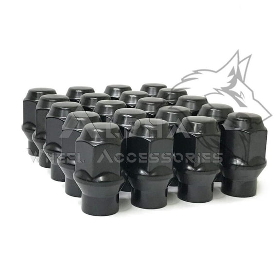 20Pc Black 7/16-20 Extended Thread Lug Nuts For Chevy Pontiac Buick Oldsmobile