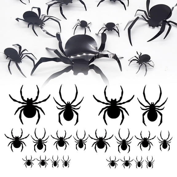 20Pc Clearance Under $7 Led Spider Lights Led Spider Night Light For Porch, Plastic 20-Spider Led Wall Stickers (F)