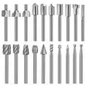 20Pc HSS Router Carbide Engraving Bits for Router Bit Set 1/8"3mm for Tools