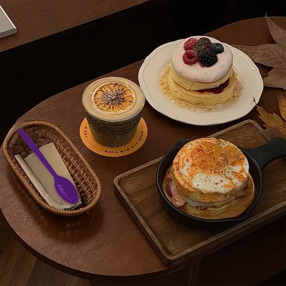 20Pc Purple Plastic Party Cutlery Set-Spoon, Party Cutlery Set Knife Fork Spoon,17Cm Knife Fork Spoon With Diamond Pattern Handle, Disposable Tableware For Events