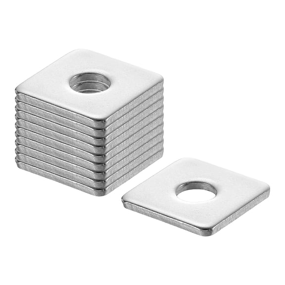 20Pcs 1-3/16" Square Plate Washer for 3/8" Bolt, 304 Stainless Steel Flat Bearing Plate (0.08" Thick)