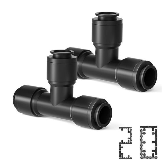20Pcs 1/4 inch Irrigation Tee Easy Connect, Jorking Irrigation Connectors Fittings for 1/4" Tubing