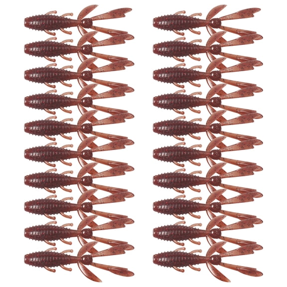 20Pcs 1.8g 62mm Attractive Fishing Lure Easy Use Rubber Shrimp-type Flexible Soft Bait for Outdoor