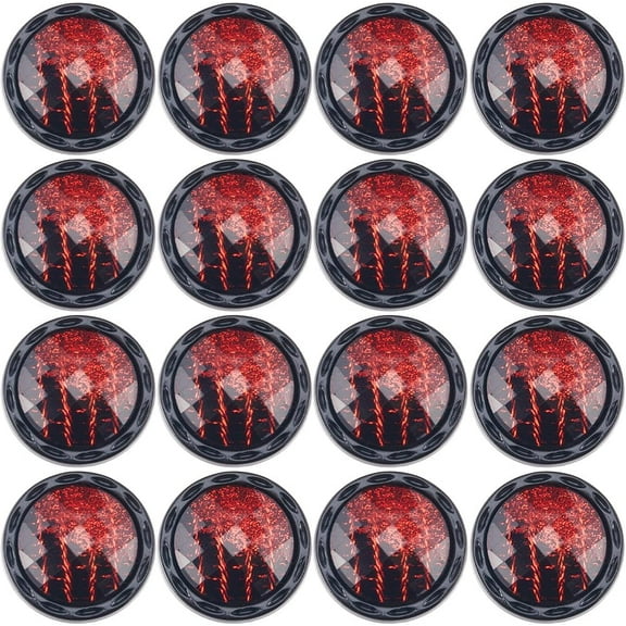 20Pcs 1-Hole Beveled Cut Glass Shiny Red Sewing Shank Buttons 25mm Resin Shank Button