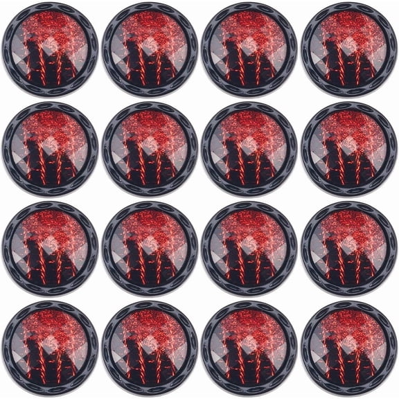 20Pcs 1-Hole Beveled Cut Glass Shiny Red Sewing Shank Buttons 25mm Resin Shank Button