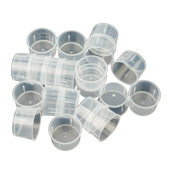 20Pcs 10/20/30Ml Transparent Measuring Cup Graduated Mixing Cup Liquid Container Epoxy Resin Silicone Making Tool For Kitchen