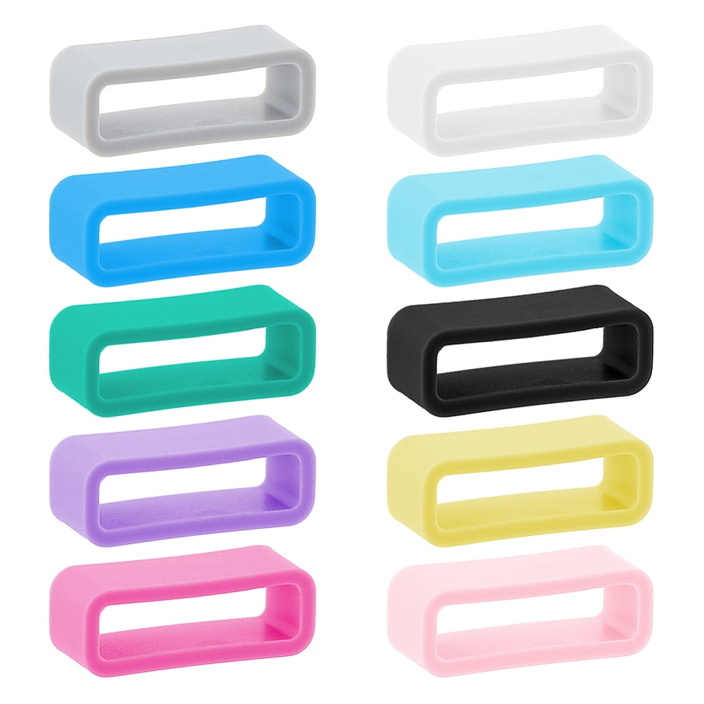 20Pcs 10 Colors Watch Band Strap Loops Silicone Watch Bands Keeper ...