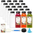 20Pcs 12oz Empty Plastic Juice Bottles with Caps,Reusable Water Bottles
