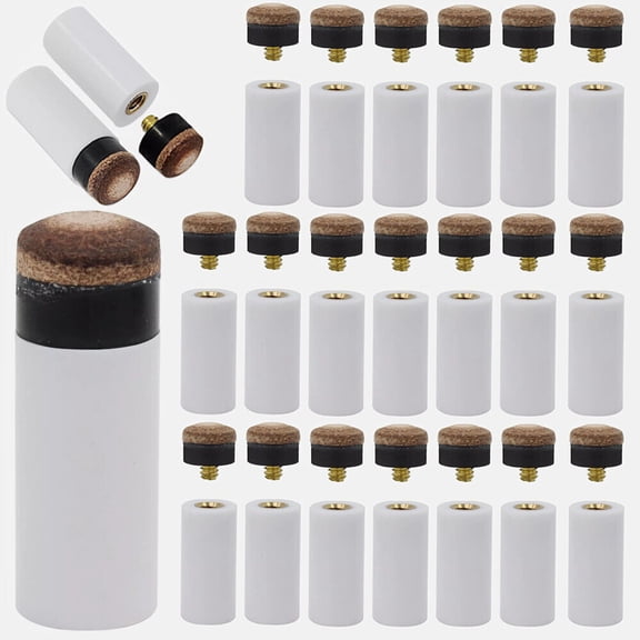 20Pcs 13mm Soft Cue Tips Billiard Replacement Screw-On Tips Pool Cue Stick USA