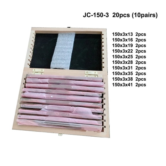 20Pcs-150mm High-precision Manufactured Parallel Pad Gauge Block CNC Milling Pads Set ,Easy to Use