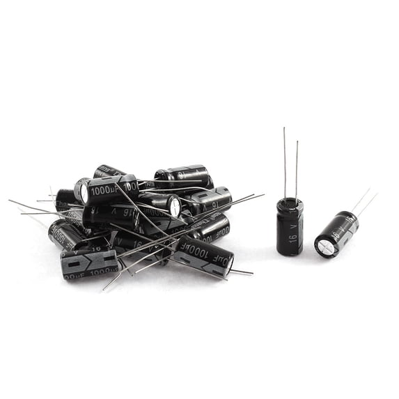 20Pcs 16V 1000uF 105C Radial Electrolytic Capacitor 8mm x 16mm