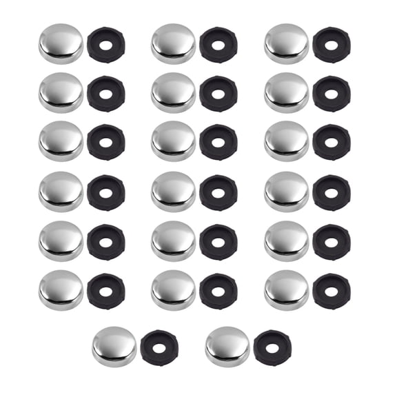 20Pcs 16mm Mirror Screws Caps Decorative Screw with Caps Flat Advertisement Nail Fittings Decorative Nail Screw Cover