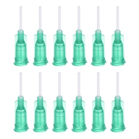20Pcs 18G Dispensing Needles, 1/2" PP Needle Tips with Flexible Needle Green