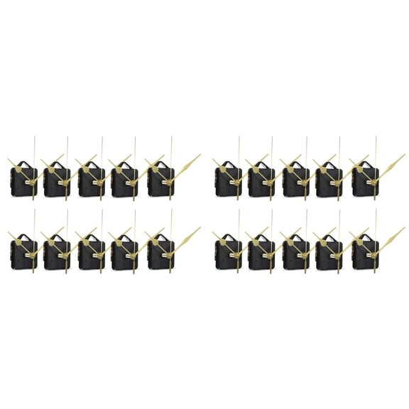 20Pcs 18mm Silent Movement Sets DIY Spindle Hands Wall Quartz Clock Movement Mechanism Repair Tools Part Clock Kit
