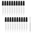 thumbnail image 1 of 20Pcs 1Ml Glass Liquid Droppers, Eye Dropper Pipettes with Black Suction Bulb, for Makeup Art Liquid,Straight Tip Style, 1 of 7
