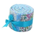 thumbnail image 1 of 20Pcs 2.4 inch Jelly Fabric Roll Floral Precut Craft Sewing Supplies Fabric Sets Blue, 1 of 8