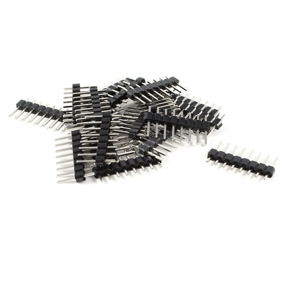 20Pcs 2.54mm Pitch 1x8 8 Pin Straight PCB Socket Connector Pin Headers