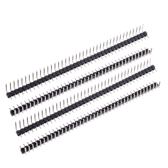 20Pcs 2.54mm Pitch 40P Single Row Curved Connector Pin Header Strip for PCB