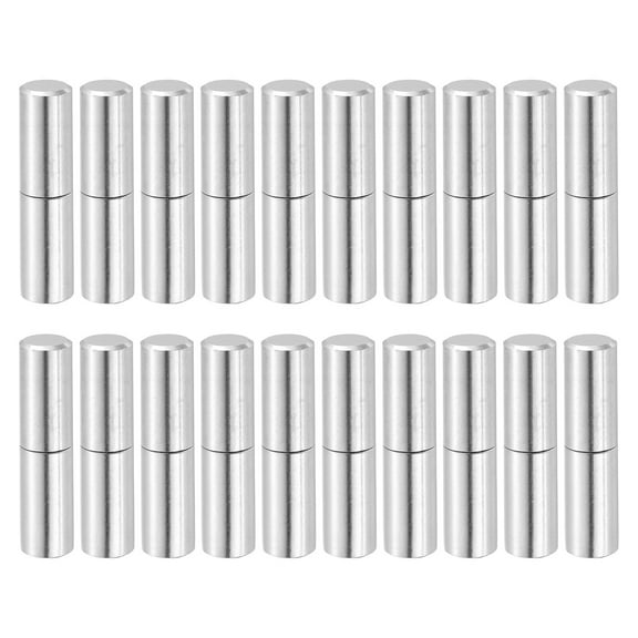 20Pcs 2" x 1/2" (LxD) Weld on Barrel Hinge for Metal Gate, Silver