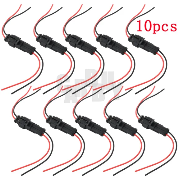 20Pcs 2Pin Way Car Waterproof Male Female Electrical Connector Plug Wire Kit Set