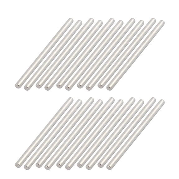 20Pcs 2mm Dia 35mm Length Steel Solid Round Shaft Rod Axles for RC Toy Car