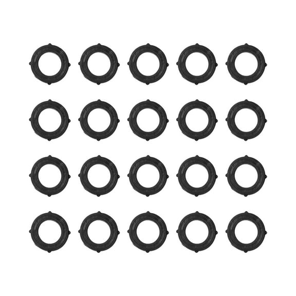 20Pcs 3/4 Inch Rubber Gasket, NBR Material, 25x16x3mm, 4 Outer Tabs, Leak-Proof, for Garden Hose Faucet Water Tap Connection