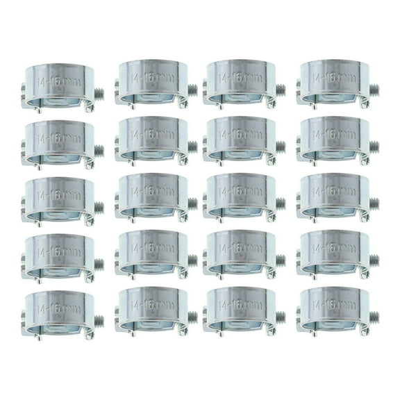 20Pcs 3/8 inch Fuel Injection Gas Line Hose Clamps Clip Pipe Auto Vacuum Coolant