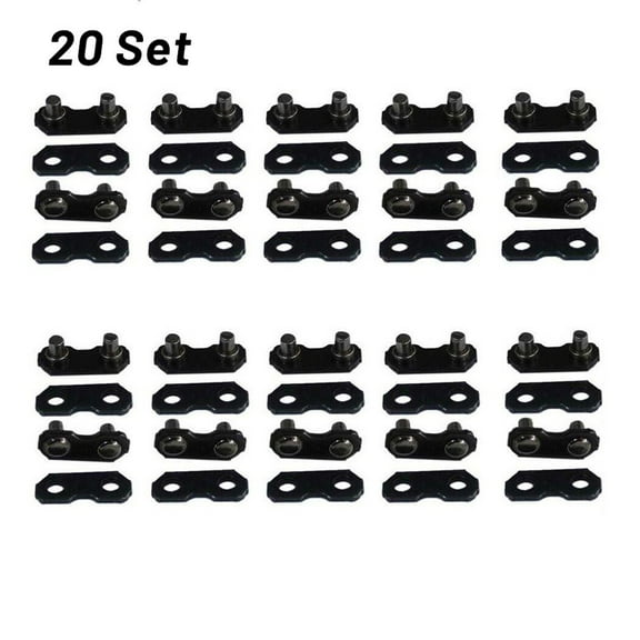 20Pcs 3/8Inch Black Chainsaw Chain Repair Kits For 3/8-Lp Type 91 Master Link Tie Straps For-Husqvarna H51 S51 H47 S47 H46 S46