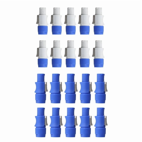 20Pcs 3 PIN Male Powercon Connector Signal Input Jack for Beam Light Stage Light Power