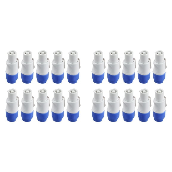 20Pcs 3 PIN Male Powercon Connector Signal Input Jack for Beam Light Stage Power Output